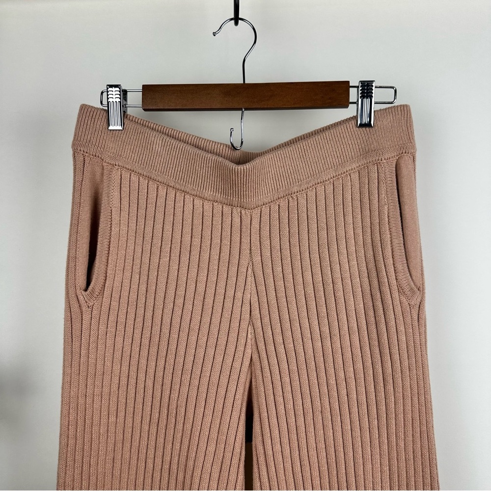 HAVEN Well Within Organic Cotton Cashmere Rib Knit Cropped Lounge Pants - Picture 6 of 12
